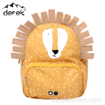 Mochila para niños de lona de león de dibujos animados